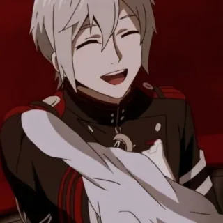 🔲 502b07b9 Anime, Personaggio, Uniforme militare, Sangue, Sorriso whatsapp sticker