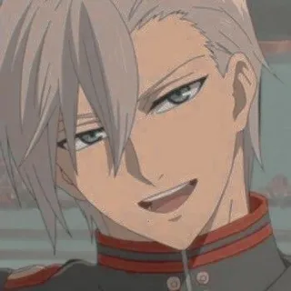 🔲 83e2f90a Ferid Bathory Owari no Seraph Anime, Ferid Bathory, Owari no Seraph, Vampiro, Sorridendo whatsapp sticker