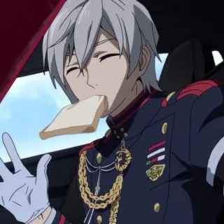 🖇 81717795 Shinoa Hiiragi Seraph of the End Anime, Seragam militer, Roti bakar, Shinoa Hiiragi, Seraph of the End telegram sticker