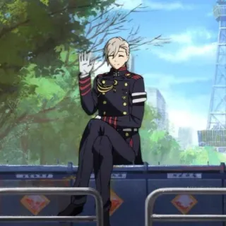 🖇 f75eaa31 Anime, Pria, Karakter, Militer, Seragam, Salam, Duduk telegram sticker