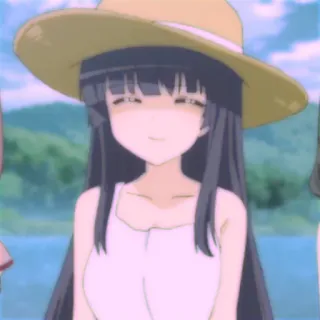 🍰 16fd9980 Anime, Gadis, Topi, Musim panas, Kartun telegram sticker