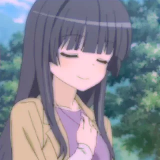 🍰 f590aec2 anime, gadis, tersenyum, kartun, manga telegram sticker