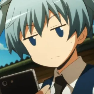 😐 6d667a8e Nagisa Shiota Assassination Classroom Anime, Jongen, Nagisa, Assassination Classroom, School, Student telegram sticker