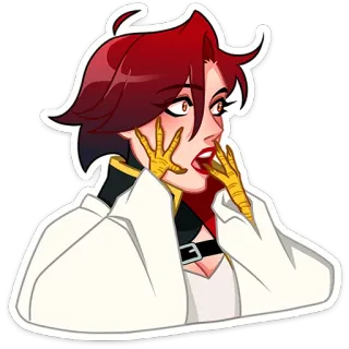 😳 dab7cfce personaggio, donna, pollo, ragazza mostro, fantasy telegram sticker