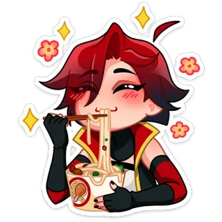 🍜 dcf859e8 Anime, Chibi, Mangiare, Noodle, Cibo, Kawaii telegram sticker