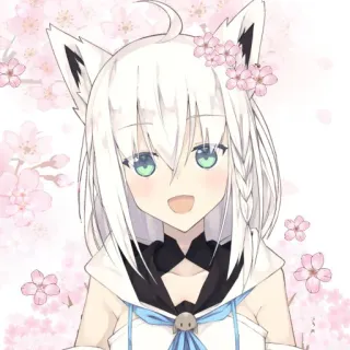 🌽 26ced7b0 Shirakami Fubuki Anime, Vtuber, Kemonomimi, Gadis rubah, Lucu, Fubuki telegram sticker
