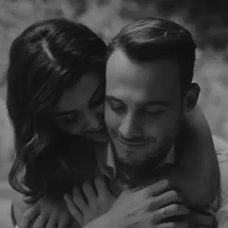 ♥️ 0abd7c33 koppel, liefde, romantiek, intimiteit, portret, zwart-wit telegram sticker