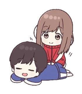 💆‍♂️ 98a44223 Anime, Chibi, Paar, Massage, Süß, Kawaii whatsapp sticker