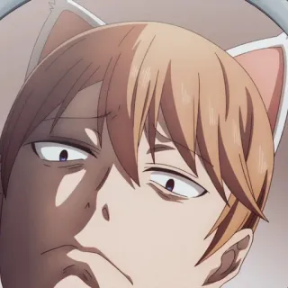 🐈 02edbefc Anime, Kocie uszy, Wyraz twarzy, Postać, Kreskówka telegram sticker