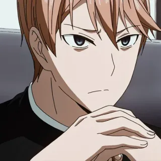 😕 25485a9d Miyuki Shirogane Kaguya-sama: Love Is War Anime, Postać, Manga, Portret, Poważny telegram sticker