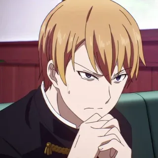 😕 30f848cc Miyuki Shirogane Kaguya-sama: Love Is War Anime, Manga, Miyuki Shirogane, Kaguya-sama, Love is War, Poważny, Myślący telegram sticker