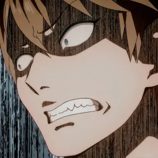 😡 f46b78f7 Anime, Zły, Sfrustrowany, Postać telegram sticker