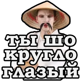 😁 6e0abe81 Ты шо круглоглазый telegram sticker