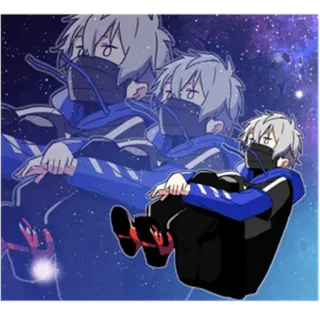 😐 80dc1e7a Anime, Nhân vật, Người đeo mặt nạ, Bản vẽ, Phim hoạt hình, Manga telegram sticker