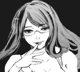 🤔 85f40af6 动漫, 漫画, 女性, 角色, 眼镜 telegram sticker