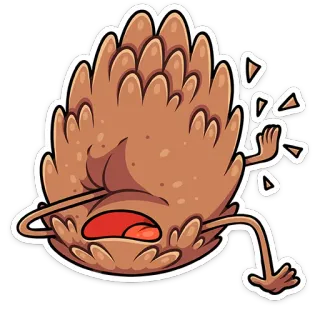 🤦‍♂️ 7f5f7682 pomme de pin, dessin animé, automne, nature, drôle, automne telegram sticker