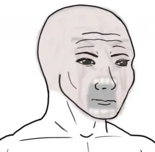 🚕 2bfaf462 meme, sedih, menangis, Wojak whatsapp sticker