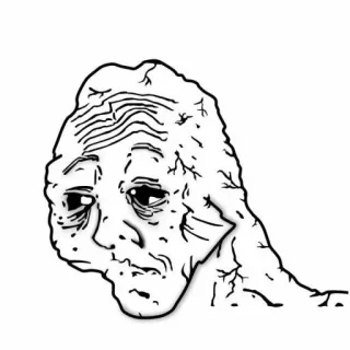 😒 e560589d wojak, depresi, meme, sedih, wajah whatsapp sticker