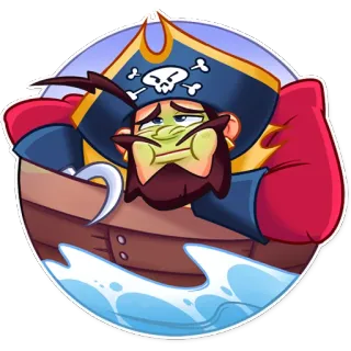 🤢 a5eadde4 bajak laut, kartun, stiker, karakter, laut, perahu telegram sticker