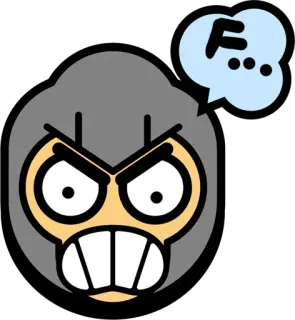 🤬 6744627e F... 怒り, 顔, 漫画, 表情, イライラ, 悪口 telegram sticker