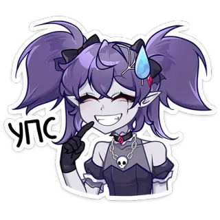 ⭐ 307a7a9d УПС Anime, Kartun, Lucu, Emotikon, Stiker, Wajah telegram sticker