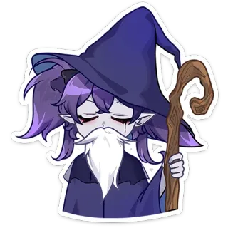 ⭐ 74431d7f penyihir, mage, fantasi, karakter, kartun, sihir telegram sticker