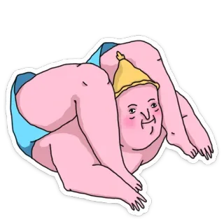🙃 5061cbfa Cartoon, Flexibel, Verrenkungskünstler, Lustig, Seltsam telegram sticker