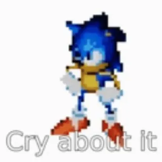 🌟 926175f8 Sonic Cry about it 索尼克, 电子游戏, 刺猬, 哭哭啼啼, 表情包 telegram sticker