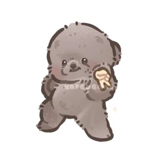 ✌️ 0aaa2707 xapeuso oso, animal, lindo, dibujos animados telegram sticker