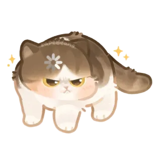 😡 efa79577 gato, lindo, animal, gatito, mascota, dibujo animado, pegatina telegram sticker