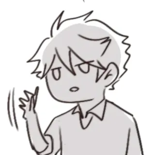 👟 974c5390 การ์ตูน, ตัวละคร, ท่าทาง, ท่าทางนิ้ว telegram sticker