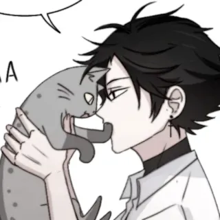 👟 988df343 AA แมว, น่ารัก, การ์ตูน, อนิเมะ, มังงะ, คน telegram sticker