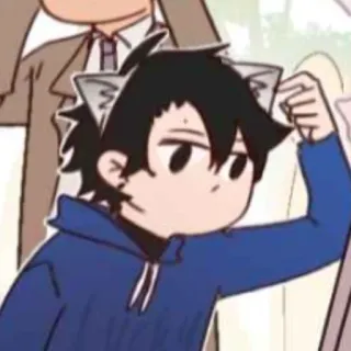 📎 60dd01eb Anime, Telinga kucing, Karakter kartun, Hoodie, Remaja, Anak muda whatsapp sticker