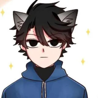 📎 eb101a4d Anime, Telinga kucing, Lucu, Kartun, Kawaii whatsapp sticker