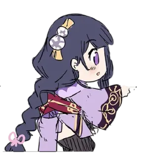 👉 01edf754 Raiden Shogun Genshin Impact Raiden Shogun, Genshin Impact, anime, video game character, pointing, sticker telegram sticker