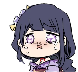 🥺 0da7798f Raiden Shogun Genshin Impact anime, crying, video game, raiden shogun, genshin impact telegram sticker