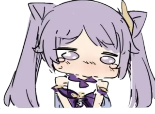 🥺 18792501 Keqing Genshin Impact keqing, genshin impact, anime, video game, cute, sticker telegram sticker