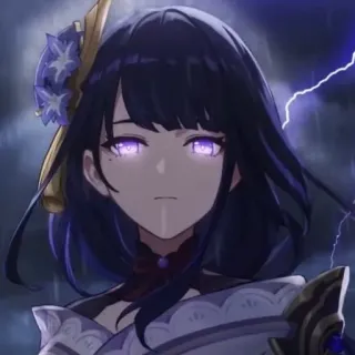 ⚡️ 3457b10b Raiden Shogun Genshin Impact Anime, Videogame, Personage, Raiden Shogun, Genshin Impact telegram sticker