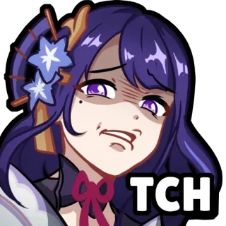 ⚡️ 35b8345f TCH anime, sticker, reactie, gezicht, vrouw telegram sticker