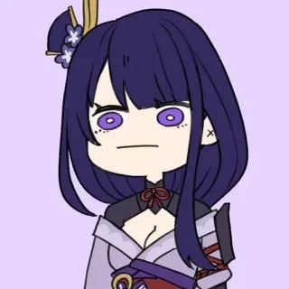 😐 5faa748d Raiden Shogun Genshin Impact Anime, Personage, Spel, Genshin Impact, Raiden Shogun telegram sticker