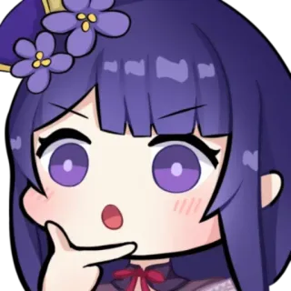 ⚡️ 979b48c7 Anime, Chibi, Schattig, Meisje, Uitdrukking, Denken telegram sticker