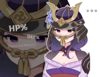 ⚡️ eb2d75ea Raiden Shogun Genshin Impact HP%
DEF% Anime, Spel, Personage, Genshin Impact, Raiden Shogun telegram sticker