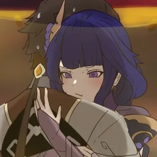 😌 ff97e3e9 Raiden Shogun Genshin Impact Anime, Genshin Impact, Raiden Shogun, Knuffel, Videogame telegram sticker