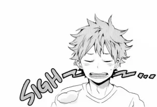 😮‍💨 f79b9a31 SIGH desahan, anime, manga, ekspresi, frustrasi telegram sticker