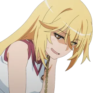 😓 487e5d3a อนิเมะ, ผมบลอนด์, เขินอาย, ตัวละคร, มังงะ, สีหน้า telegram sticker