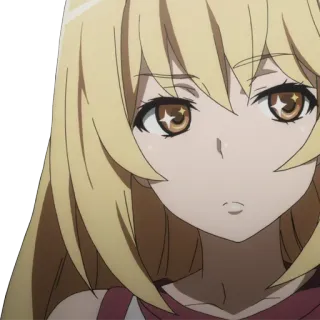 😶 c706f845 อนิเมะ, ผู้หญิง, ผมบลอนด์, น่ารัก telegram sticker