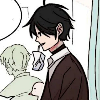 🌊 72f8ea58 Anime, Dessin animé, Boire, Mignon, Garçon whatsapp sticker