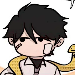 🌊 9e8fcd69 Animé, Serpent, Dessin animé, Personnage, Illustration whatsapp sticker