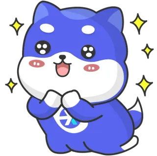 🤗 2025b9c9 hond, schattig, kawaii, sticker, cartoon, dier, huisdier whatsapp sticker