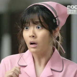 😳 7367b16b MBC 女人, 惊讶, 表情, 亚洲, 韩国 telegram sticker